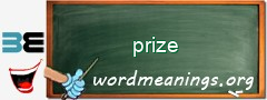 WordMeaning blackboard for prize